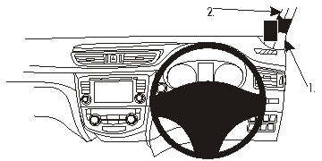 Brodit ProClip 604994 voor Nissan Qashqai 2014-2021 - productfoto zwarte ABS montagebasis