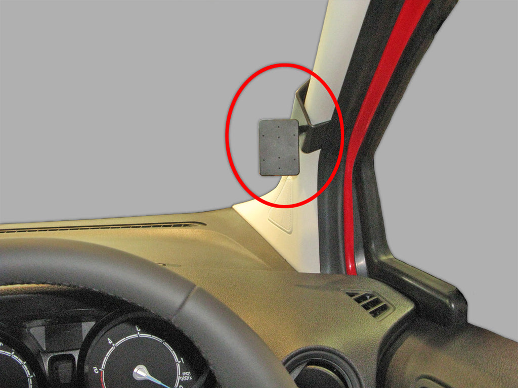 Brodit ProClip 605039 voor Ford Transit Courier 2014-2023 - productfoto zwarte ABS montagebasis