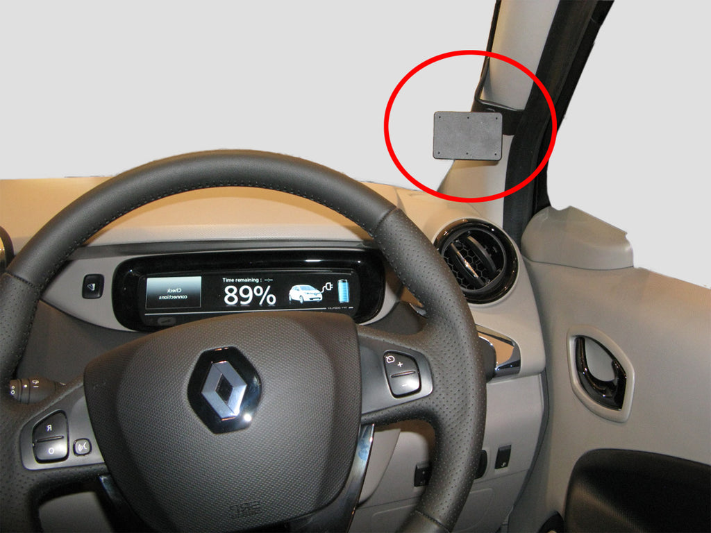 Brodit ProClip 605046 voor Renault Zoe 2014-2019 - productfoto zwarte ABS montagebasis