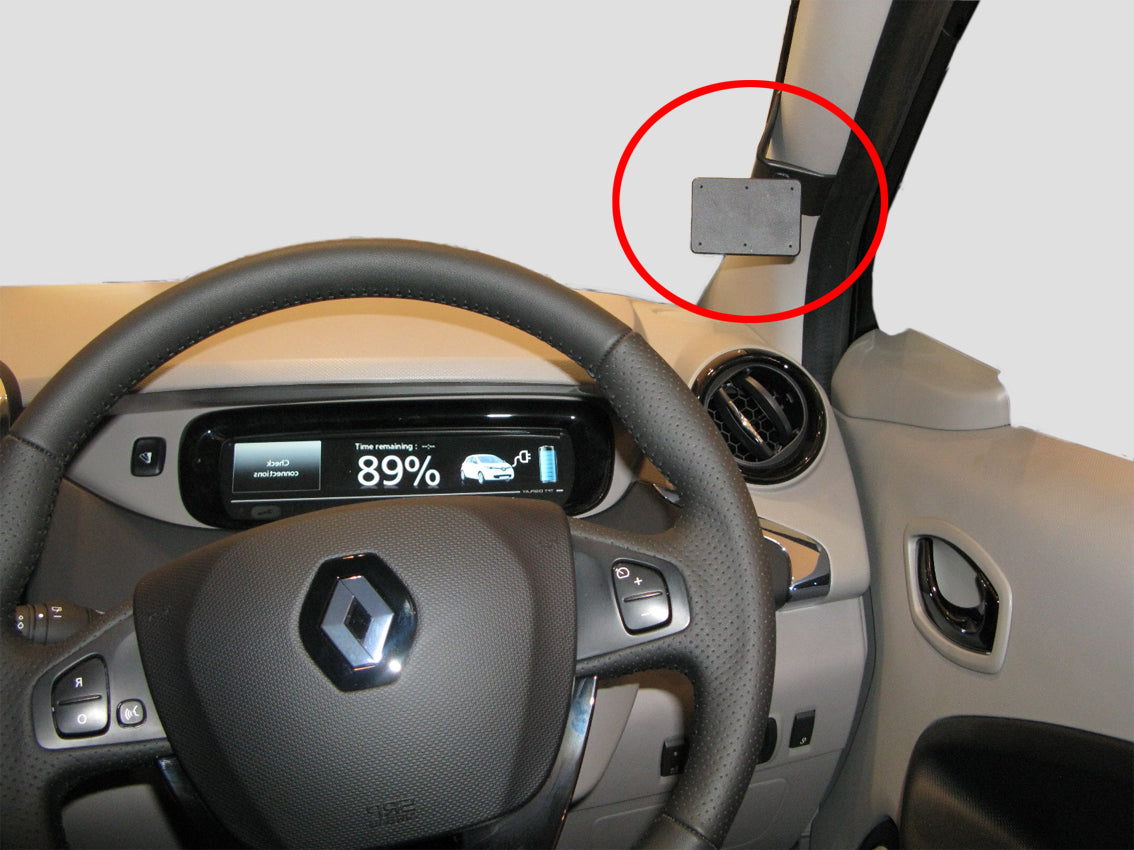 Brodit ProClip 605046 voor Renault Zoe 2014-2019 - productfoto zwarte ABS montagebasis