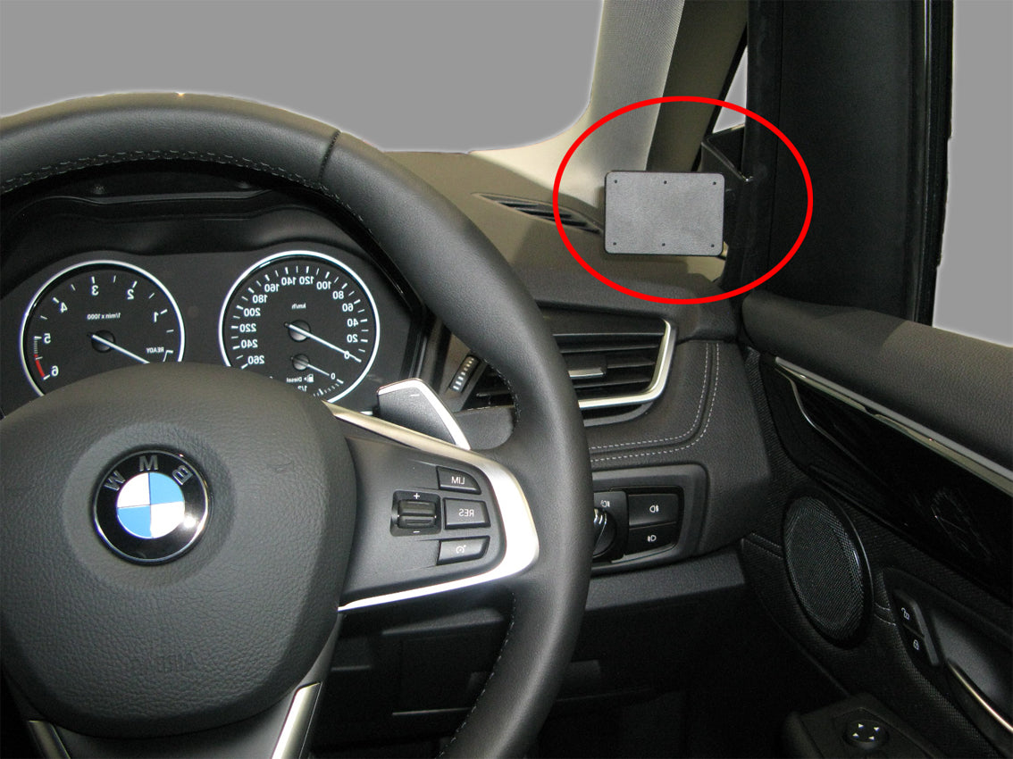 Brodit ProClip 605048 voor BMW 2-series Gran Tourer, F46 2014-2021 en BMW 2-series Active Tourer, F45 2014-2021 - productfoto zwarte ABS montagebasis
