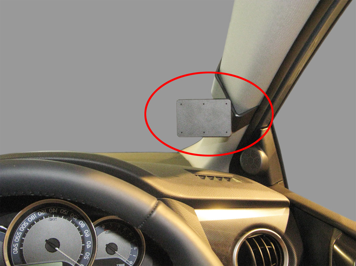 Brodit ProClip 605049 voor Toyota Auris Full Hybrid 2013-2019 en Toyota Auris 2013-2019 - productfoto zwarte ABS montagebasis