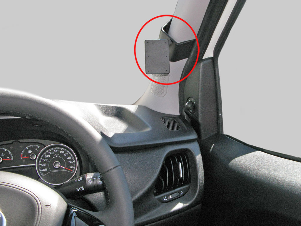 Brodit ProClip 605130 voor Fiat Doblò 2016-2017 - productfoto zwarte ABS montagebasis