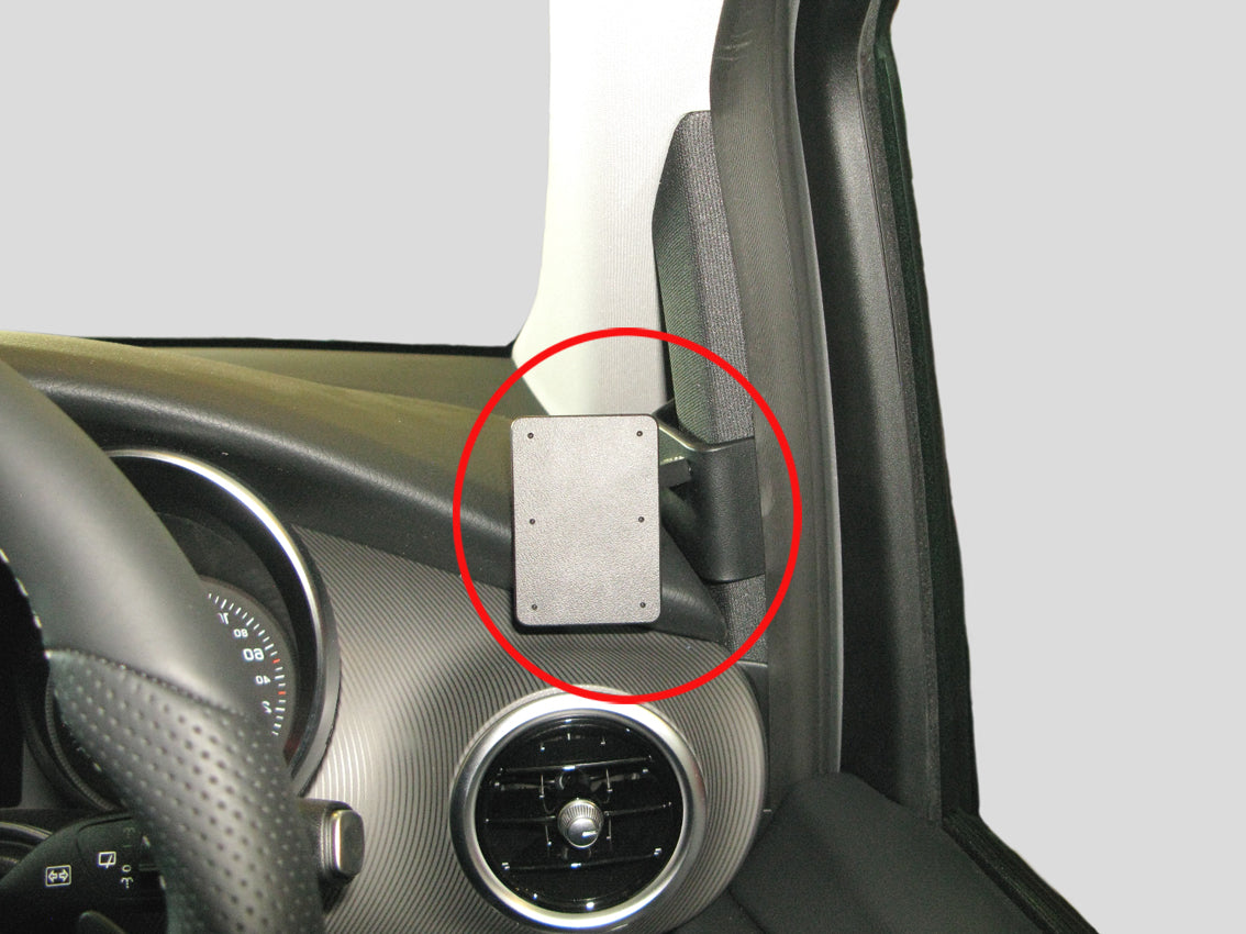 Brodit ProClip 605274 voor Mercedes Benz V-Class 2016-2026 en Mercedes Benz EQV 2022-2026 - productfoto zwarte ABS montagebasis