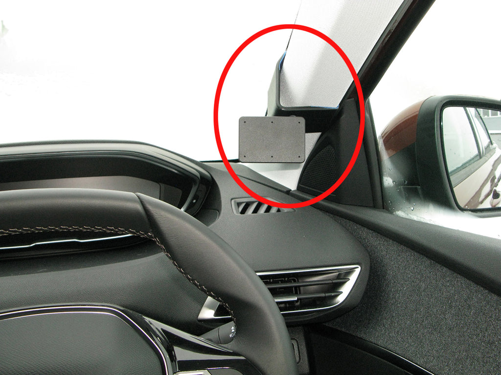 Brodit ProClip 605276 voor Peugeot 5008 SUV 2018-2024 en Peugeot 3008 2017-2024 - productfoto zwarte ABS montagebasis