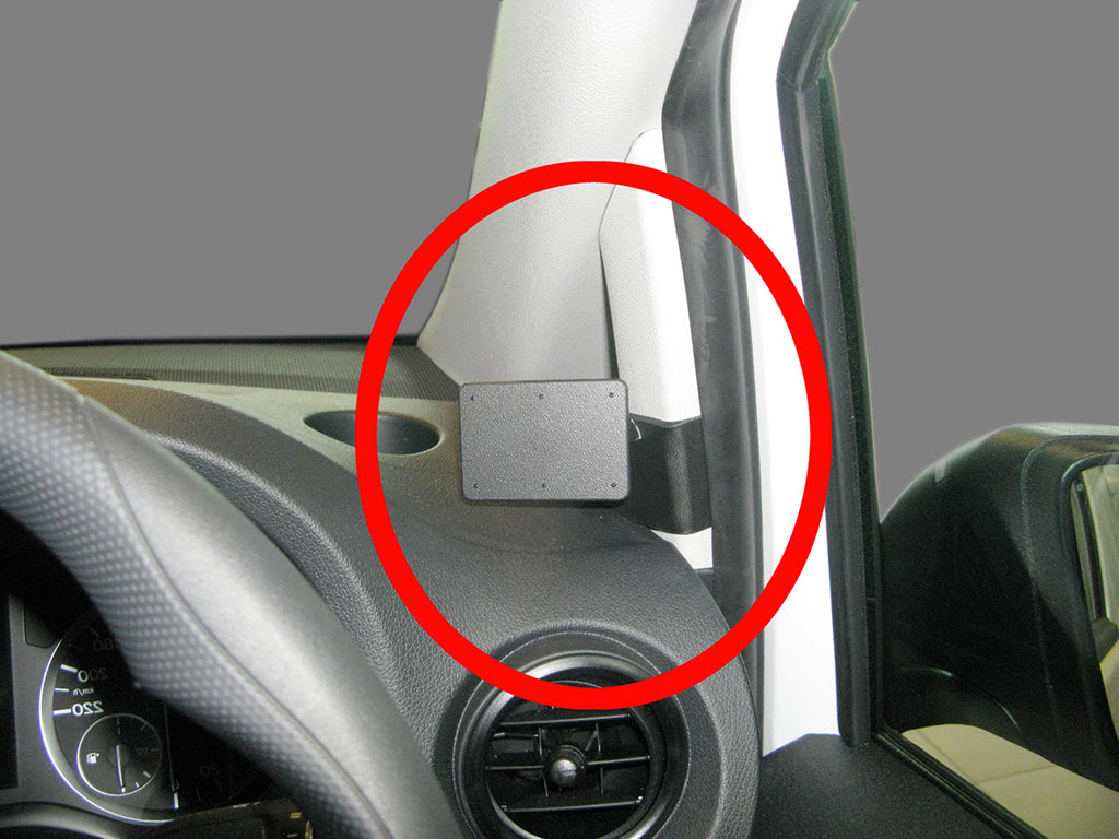 Brodit ProClip 605452 voor Mercedes Benz Vito 2015-2023 - productfoto zwarte ABS montagebasis
