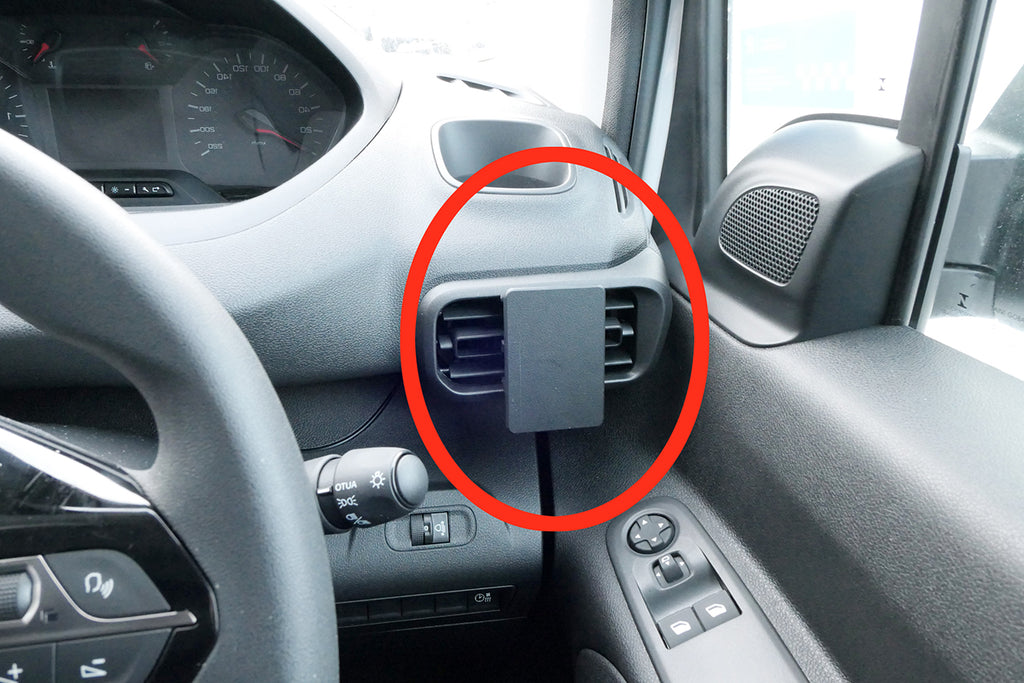 Brodit ProClip 605488 voor Citroen E-Berlingo 2025-2026, Citroen Berlingo III 2019-2026 e.a. - productfoto zwarte ABS montagebasis