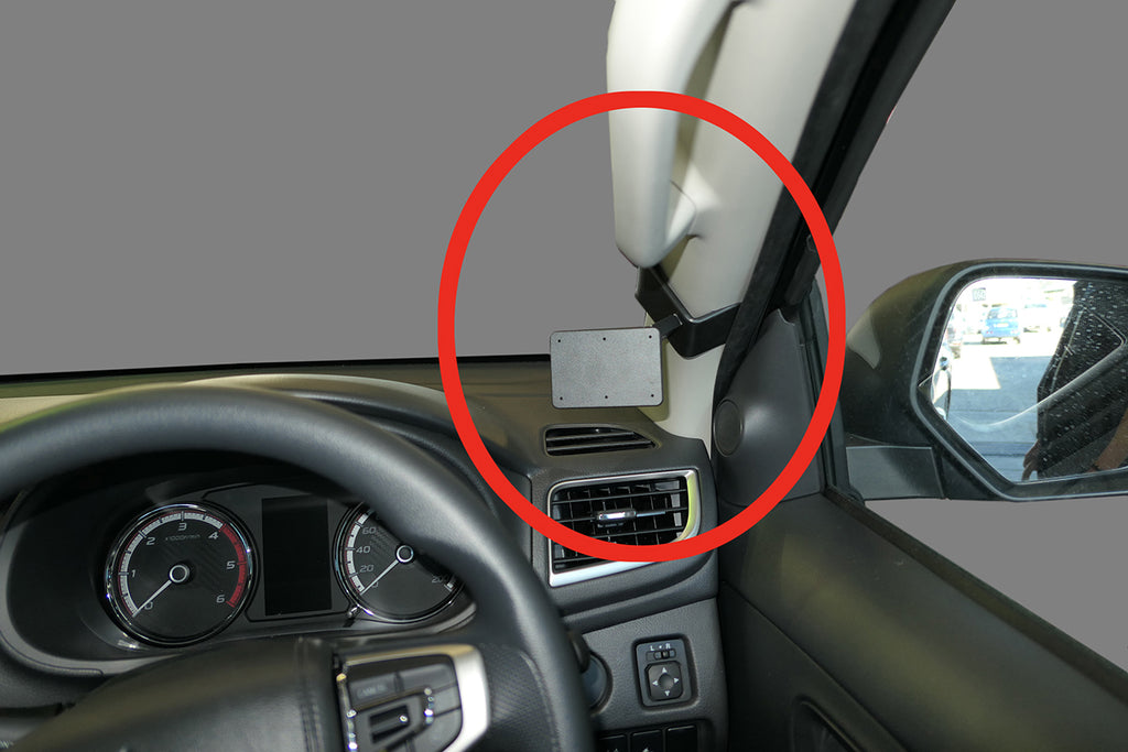 Brodit ProClip 605524 voor Mitsubishi Triton 2019-2024, Mitsubishi Pajero Sport 2017-2024 en Mitsubishi L200 2020-2024 - productfoto zwarte ABS montagebasis