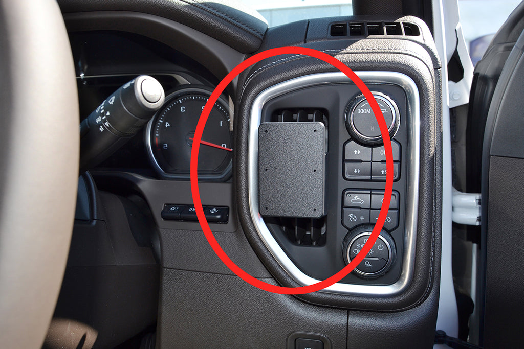 Brodit ProClip 605617 voor Chevrolet Silverado 2020-2024 - productfoto zwarte ABS montagebasis