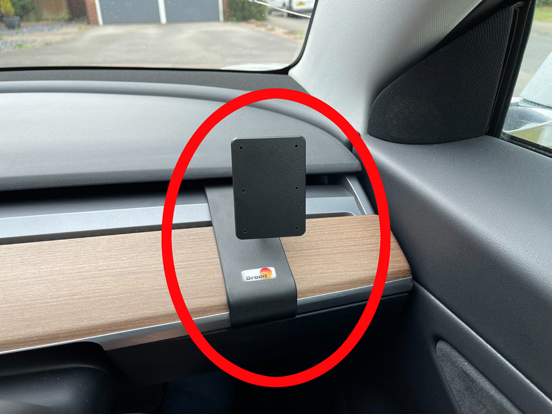 Brodit ProClip 605766 voor Tesla Model Y 2020-2025 en Tesla Model 3 2018-2024 - productfoto zwarte ABS montagebasis
