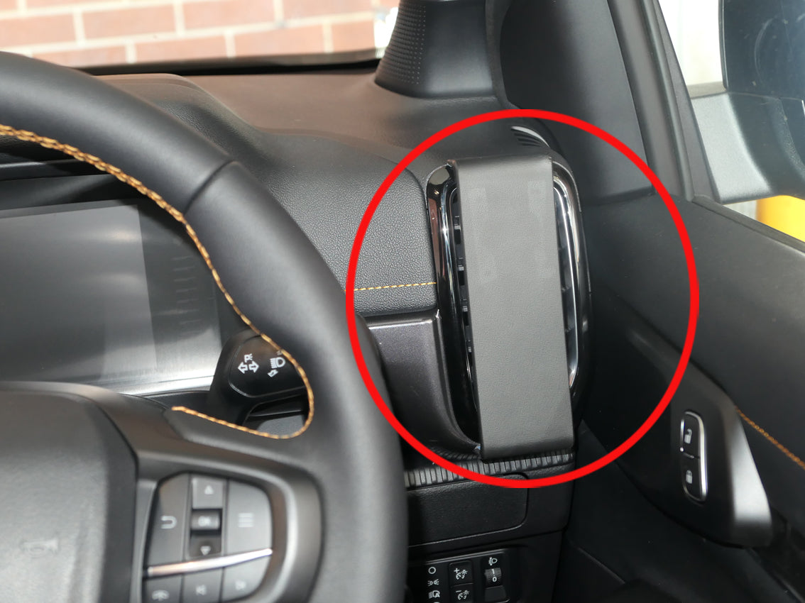 Brodit ProClip 605834 voor Ford Ranger Wildtrak 2023-2026, Ford Ranger Raptor 2023-2026 e.a. - productfoto zwarte ABS montagebasis