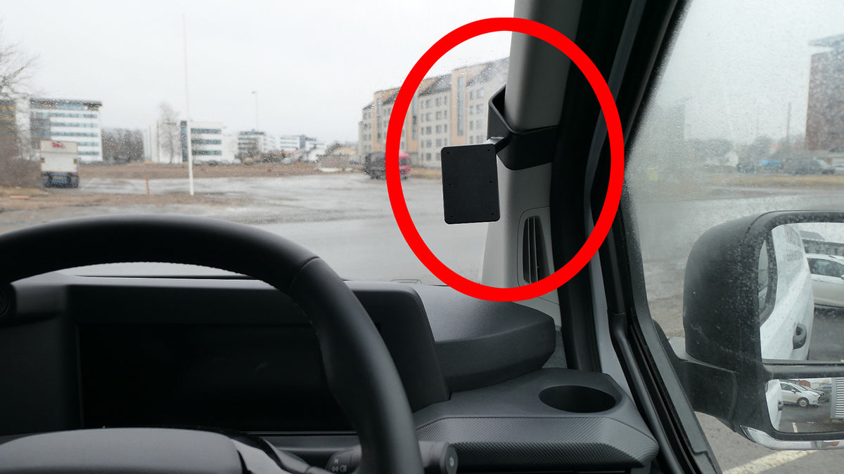 Brodit ProClip 606029 voor Ford Transit Custom 2024-2026, Ford Tourneo Custom 2024-2026 e.a. - productfoto zwarte ABS montagebasis