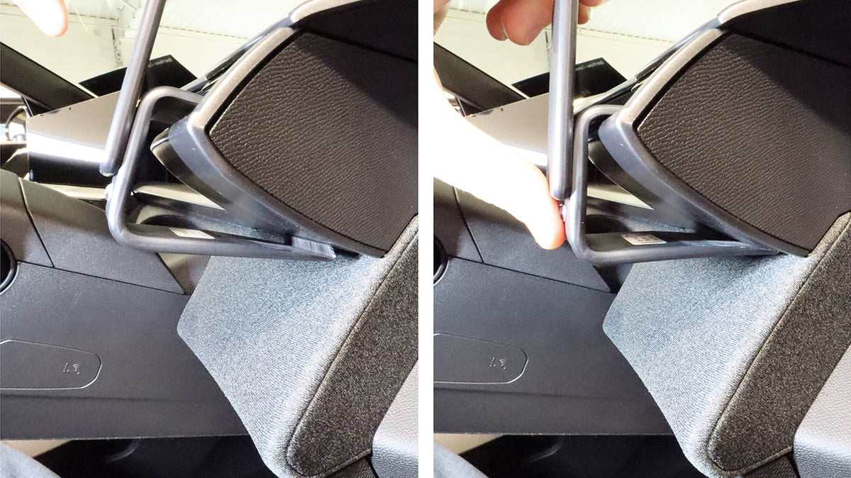 Brodit ProClip 606246 voor Vauxhall Grandland 2025-2026 - detail van dashboardmontage