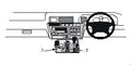 Brodit ProClip 632462 voor Toyota LandCruiser 90 1997-2002 - montagepositie op dashboard