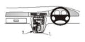 Brodit ProClip 632516 voor Jaguar XJR 1998-2002, Jaguar XJ8 1998-2002 en Jaguar XJ6 1998-2002 - montagepositie op dashboard