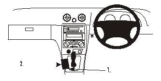 Brodit ProClip 632611 voor Mazda MX-5 1998-2005 - installatiepositie