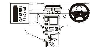Brodit ProClip 632707 voor Mercedes Benz S-Class 2000-2002 - productfoto zwarte ABS montagebasis