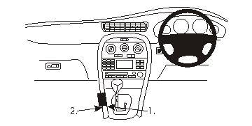 Brodit ProClip 632933 voor Jaguar X-Type 2001-2010 - productfoto zwarte ABS montagebasis