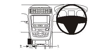 Brodit ProClip 633912 voor Jaguar XK-Series 2007-2015 - productfoto zwarte ABS montagebasis