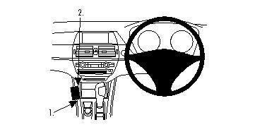 Brodit ProClip 634009 voor BMW X5 2007-2013 - productfoto zwarte ABS montagebasis