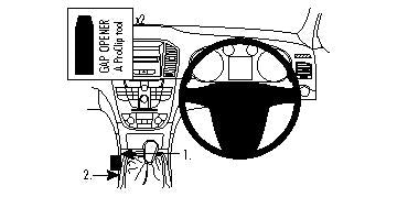 Brodit ProClip 634279 voor Holden Insignia A 2009-2016 en Vauxhall Insignia A 2009-2017 - productfoto zwarte ABS montagebasis