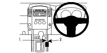 Brodit ProClip 634522 voor Nissan Navara 2011-2015 en Nissan King Cab 2011-2015 - productfoto zwarte ABS montagebasis