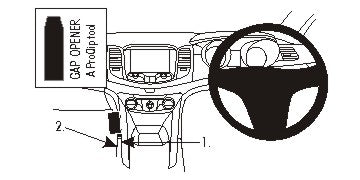 Brodit ProClip 634946 voor Holden Commodore VF 2014-2017 - productfoto zwarte ABS montagebasis