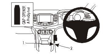 Brodit ProClip 634947 voor Holden Commodore VF 2014-2017 - productfoto zwarte ABS montagebasis