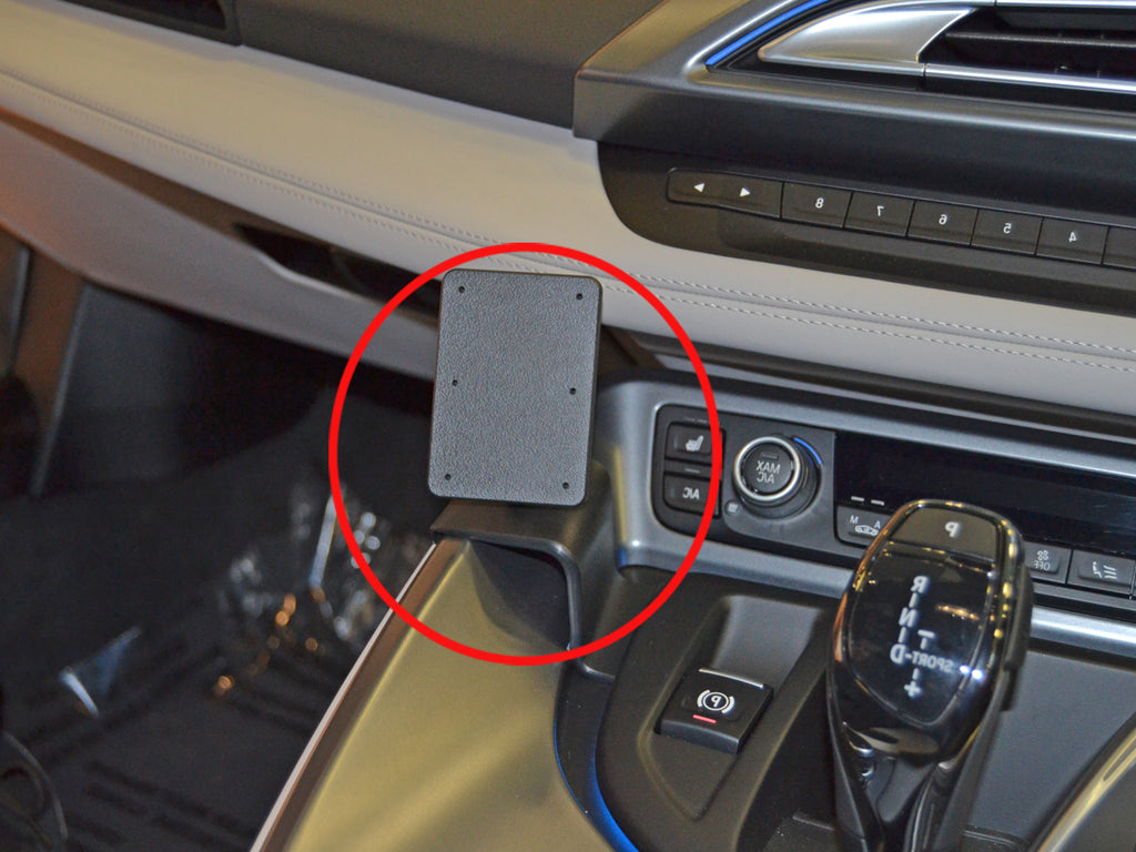 Brodit ProClip 635174 voor BMW i8 2014-2020 - productfoto zwarte ABS montagebasis