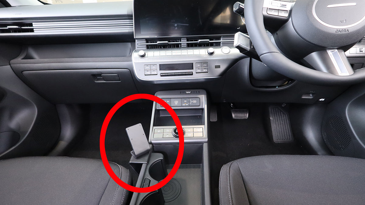 Brodit ProClip 636036 voor Hyundai Kona Hybrid 2024-2026 en Hyundai Kona 2024-2026 - productfoto zwarte ABS montagebasis