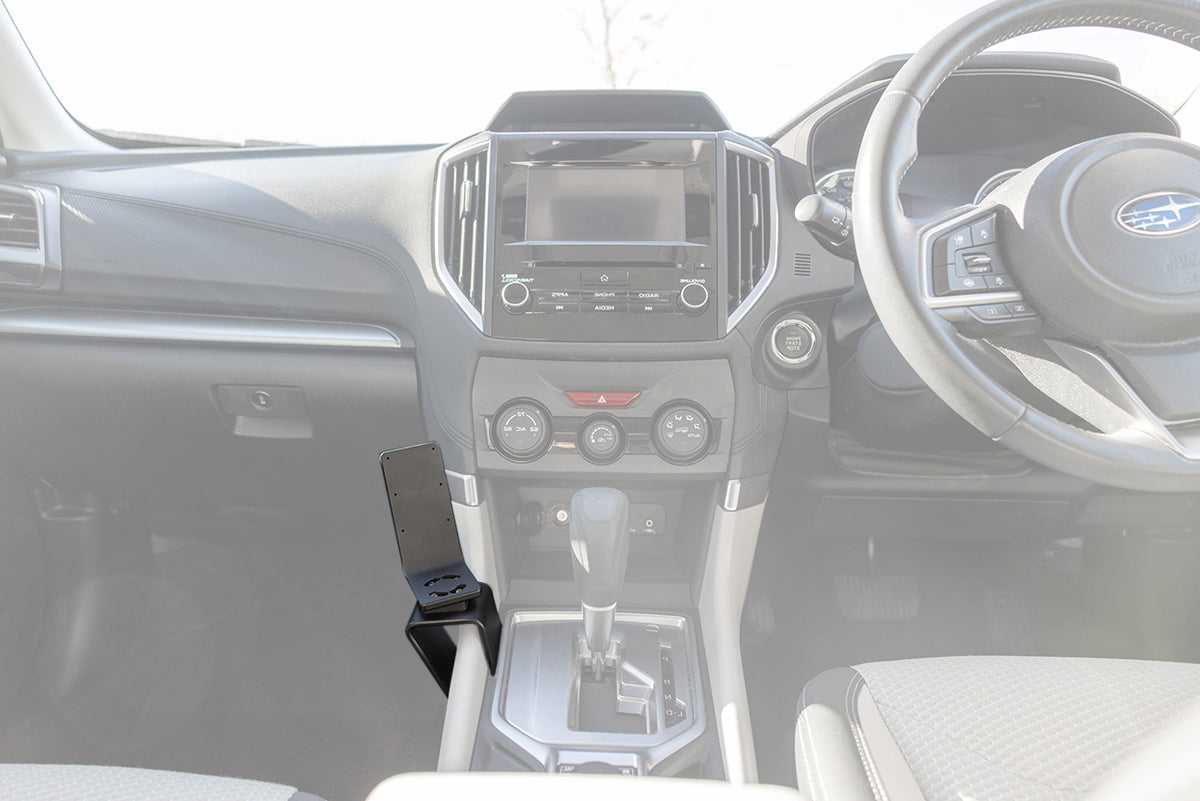 Brodit ProClip 636095 voor Subaru Impreza 2017-2023, Subaru Forester 2018-2024 en Subaru Crosstrek 2019-2023 - productfoto zwarte ABS montagebasis