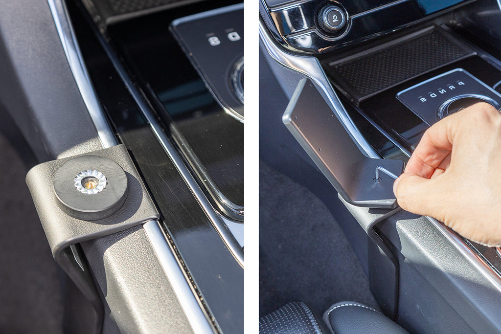 Brodit ProClip 636140 voor Jaguar XE 2019-2020 - detail van dashboardmontage