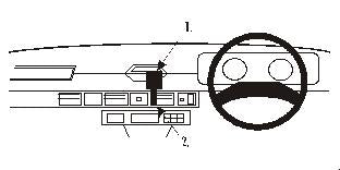 Brodit ProClip 651567 voor Land Rover Range Rover 1986-1993 - montagepositie op dashboard