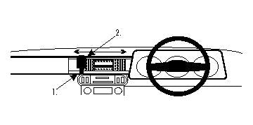 Brodit ProClip 651576 voor Jaguar XJS 1975-1996 - montagepositie op dashboard