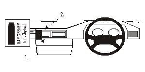 Brodit ProClip 652017 voor Mercedes Benz 124 (200-500E) 1986-1994 - productfoto zwarte ABS montagebasis