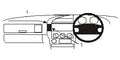 Brodit ProClip 652023 voor BMW 3-series E36 1991-1998 - montagepositie op dashboard