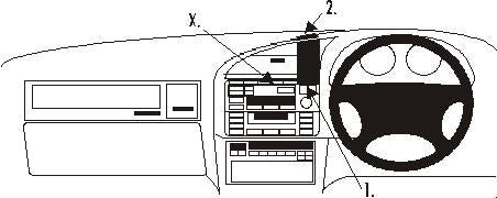 Brodit ProClip 652043 voor BMW 3-series E36 Touring 1991-1998 - installatiepositie