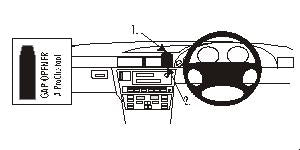 Brodit ProClip 652083 voor BMW 7-series E38 1994-2001 - productfoto zwarte ABS montagebasis