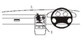 Brodit ProClip 652093 voor Mazda MX-5 1989-1993 en Mazda Miata 1989-1993 - montagepositie op dashboard