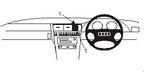 Brodit ProClip 652106 voor Audi S8 1994-2002 en Audi A8 1994-2002 - productfoto zwarte ABS montagebasis