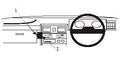 Brodit ProClip 652126 voor Nissan Patrol 1995-1997 - montagepositie op dashboard