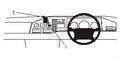 Brodit ProClip 652186 voor Mercedes Benz Sprinter 1995-1999 en Volkswagen LT28/LT31/LT35/LT46 1997-2005 - montagepositie op dashboard
