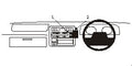 Brodit ProClip 652219 voor Toyota HiAce 1996-2012 en Toyota HiAce 1996-2006 - montagepositie op dashboard