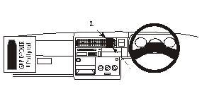 Brodit ProClip 652296 voor Volkswagen T4 Transporter/Pickup 1996-2002 en Volkswagen Caravelle 1996-2003 - montagepositie op dashboard