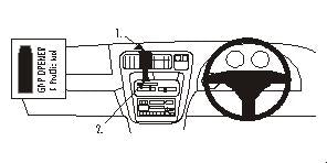 Brodit ProClip 652399 voor Toyota 4Runner 1996-1999 - productfoto zwarte ABS montagebasis