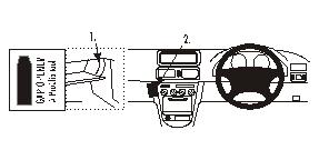 Brodit ProClip 652493 voor Toyota Corolla 1998-2001 - productfoto zwarte ABS montagebasis