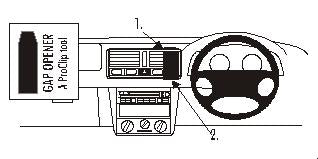 Brodit ProClip 652526 voor Volkswagen Golf IV Variant 2000-2004 en Volkswagen Golf IV 1998-2003 - productfoto zwarte ABS montagebasis