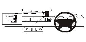 Brodit ProClip 652583 voor Land Rover Defender 1983-2006 - montagepositie op dashboard