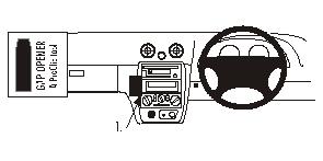 Brodit ProClip 652610 voor Mazda MX-5 1998-2005 en Mazda Miata 1998-2005 - installatiepositie