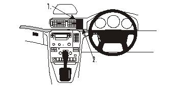 Brodit ProClip 652620 voor Volvo S80 1999-2006 - productfoto zwarte ABS montagebasis